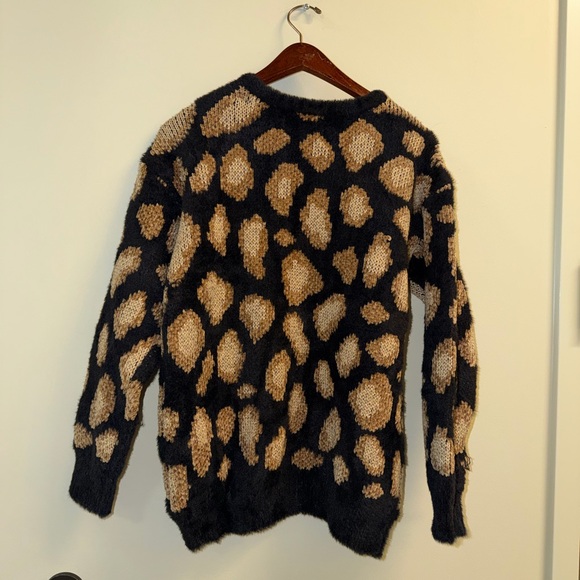 Michael Kors Black and Cream Polka Dot Sweater - Picture 5 of 8